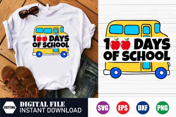 100 Days of School Shirt, Teacher SVG for Crafts and Graphics