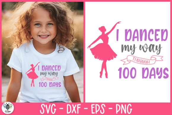 100 Days of School SVG Ballerina Design: A Versatile Graphic for Crafts and Branding