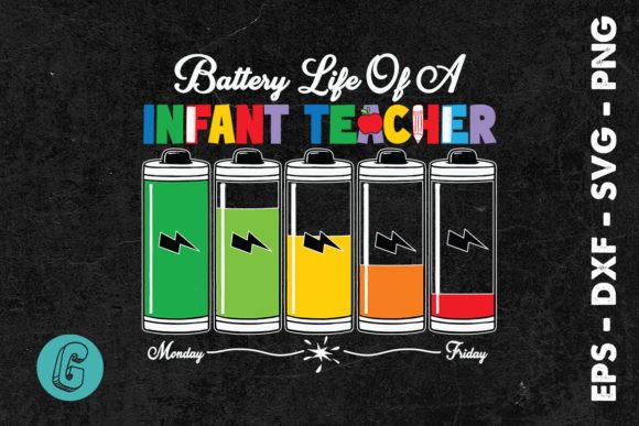 Battery Life of a Infant Teacher SVG
