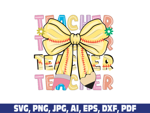 Coquette Teacher Svg Png, Retro Vintage2