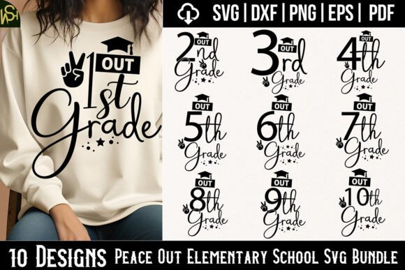 Peace Out Elementary School SVG Bundle: A Creative Design Asset for Crafts and Branding