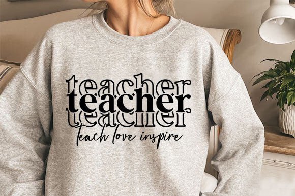 Teach Love Inspire SVG School SVG - Graphics & Crafts