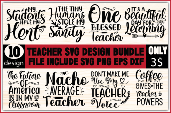Teacher Svg Bundie: Graphics and Crafts for Creative Marketing