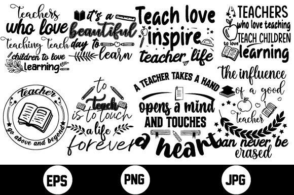Teacher SVG Bundle School Design