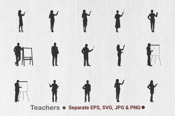 Teacher Svg, Teacher Silhouettes
