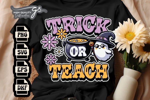 Trick or Teach Halloween Teacher SVG: A Versatile Graphic Design Asset for Crafts